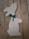 Wooden Easter bunny with test tube
