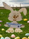 Easter bunny with a gift of money