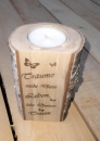 Tealight wood with saying